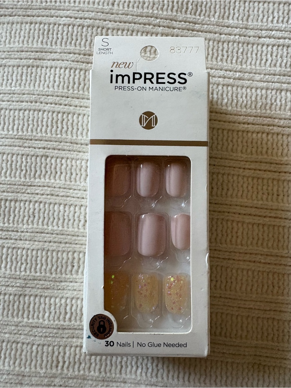 imPRESS Press-On Manicure - Pink & Glitter Short Nails